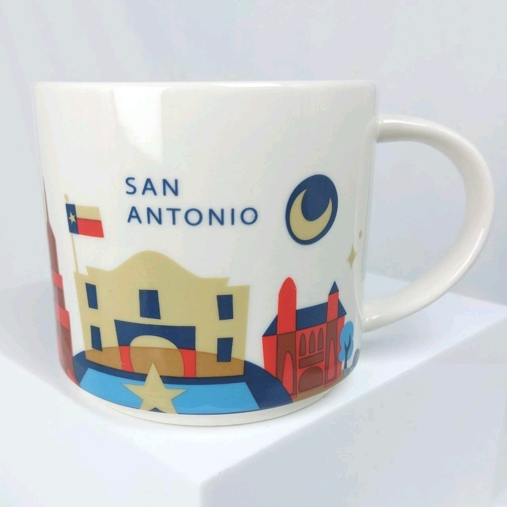 Starbucks 2016 You Are Here Collection SAN ANTONIO 14oz Coffee Mug Collectible